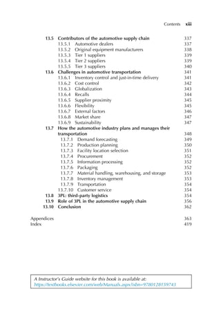 Logistics Transportation Systems Md Sarder | PDF
