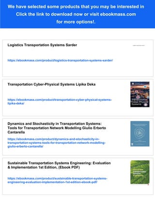 Logistics Transportation Systems Md Sarder | PDF