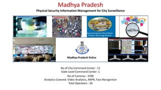 DELHI
Madhya Pradesh
Physical Security Information Management for City Surveillance
No of City Command Center : 11
State L...