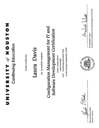 CM Certification - Laura Davis