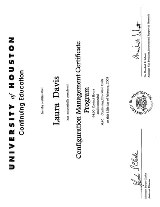 CM Certification - Laura Davis