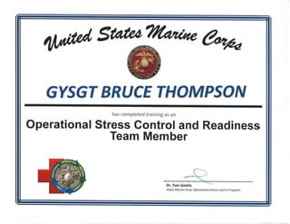 Operational Stress Control and Readiness (OSCAR)