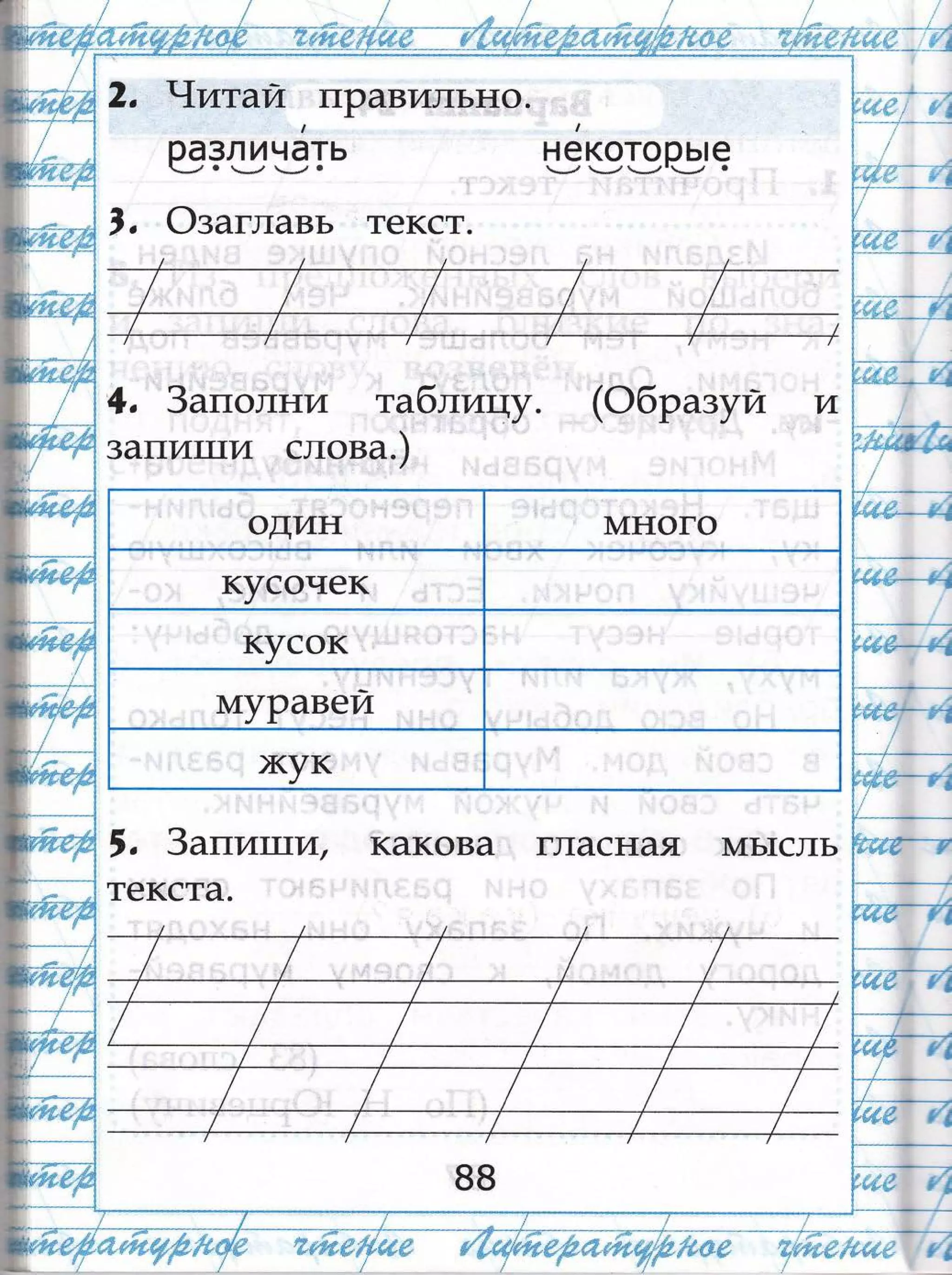 / ---^^--. - , ^., :- .. ---.---..".$.--- .*,* .
,} Ё-,$Аз:|11],1Р,-$ф|" . +Ё"йь {]|::Ё{!{ ц,
2, т{итай пРавильно.
|
оазл и чать|*-, с __/ -_,' о
$к1ш];ц
',
Фзаглавь текст.
4, 3аполни таблицу.
заттит17и спова.)
',
3алитлли,
текста.
некотооь|е_-/ '--, ь---,'!---., .
г''ш'*.#ш
(Фбра3уй
какова гласная 1у1ь1сль
..'.''.'.-'-.'-''.'*--_;
;!+ц''ч$_-€-:
;ц|!:*$,*1{-+
.-..... ,.--:---<.-
. .,,.:!г..':д ,'_--
_с].._'-- _- -
-'{'|т,*! ';'7
;ш)# @
^-3$11-*:""-
' *.!|;|_ -
.с]:р
{"".1
один м{ного
кусочек
кусок
ш1уРавей
)кук
**.^*.-_-.?
Ё'ё!.в.'' ц"э
"'$фй м'5
 