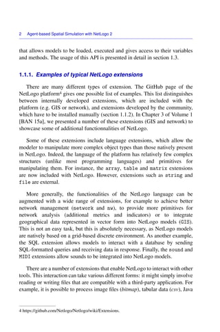 Database Netlogo Agent Based Spatial Simulation With Netlogo Volume 2 Arnaud Banos ...