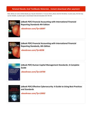 Comprehensive Guide to Accounting Standards and IFRS Principles | PDF