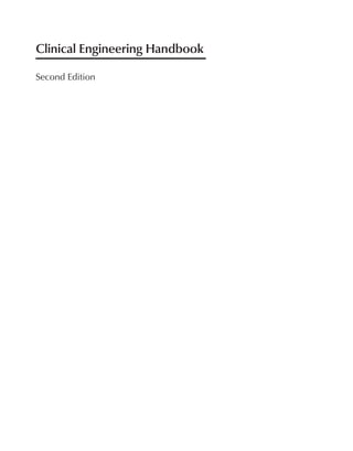 Clinical Engineering Notebook Clinical Engineering Handbook 2nd Edition Ernesto Iadanza (Ed.) | PDF