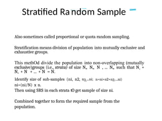 Random Stratification sample technique sample technique sample technique sample technique | PPTX