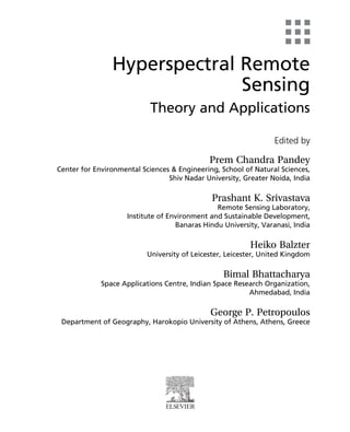 Hyperspectral Remote Sensing: Theory and Applications Prem Chandra ...