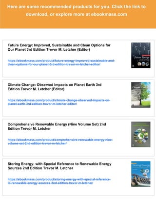 Future Energy: Improved, Sustainable and Clean Options for Our Planet ...