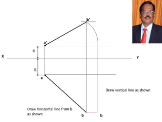 Projected Line Example Projection of lines step by step process | PPTX