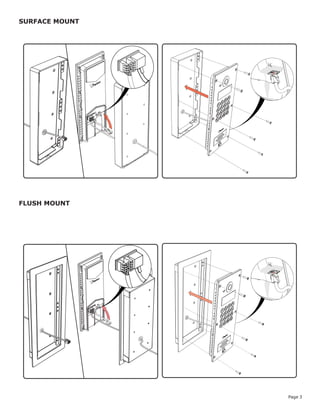Page 3
FLUSH MOUNT
SURFACE MOUNT
 