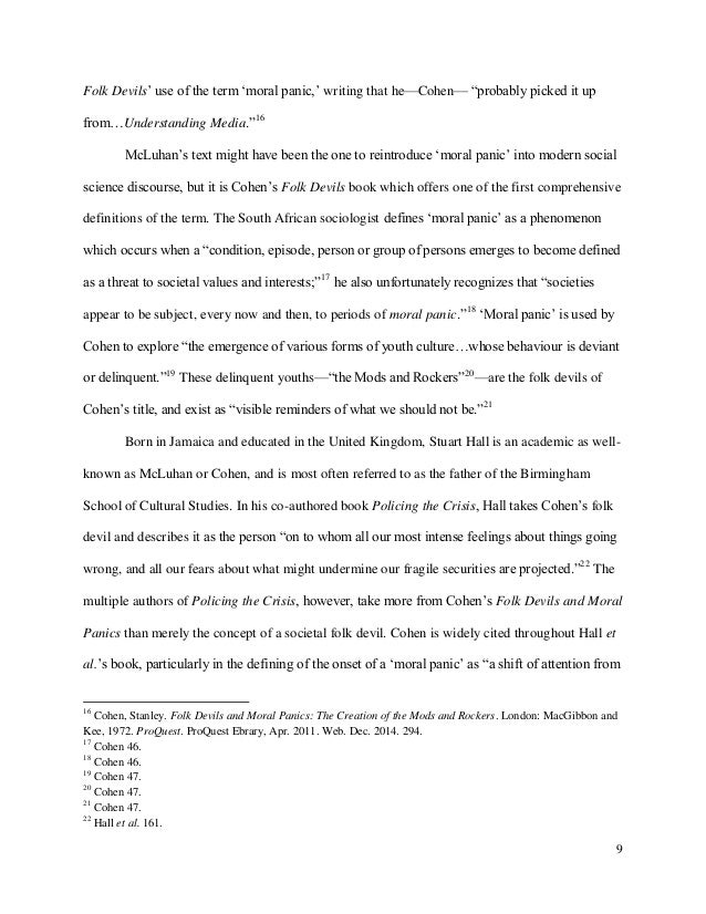 Moral panic assignment image