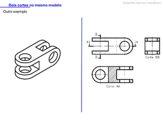 Dois cortes no mesmo modelo
Outro exemplo

Desenho técnico mecânico

 
