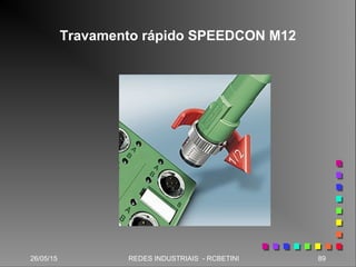 26/05/15 89REDES INDUSTRIAIS - RCBETINI
Travamento rápido SPEEDCON M12
 