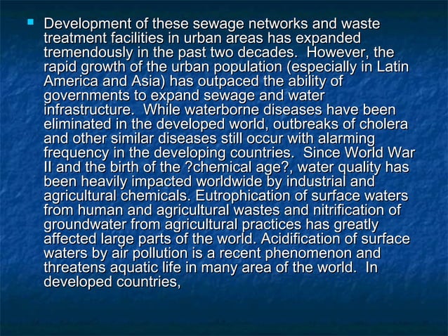 presentation on water pollution | PPT