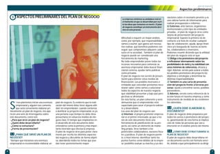 6 7
plan de negocio
dificultad o requerir un mayor análisis,
como, por ejemplo, qué responsabilidad
vamos a asumir, qué gastos son necesa-
rios realizar, qué beneficio podemos con-
seguir, qué compromisos adquiere cada
socio en la sociedad... También el plan de
negocio puede ser considerado una
herramienta de marketing.
No todo emprendedor posee todos los
recursos necesarios para comenzar su
aventura empresarial; debe buscar finan-
ciación externa, ayudas tanto públicas
como privadas.
El plan de negocio nos servirá de presen-
tación para obtener estos medios de
financiación. Los posibles inversores o
entidades que concedan préstamos nece-
sitarán saber cómo vamos a solucionar
todos los aspectos de nuestro negocio,
qué viabilidad presentan y bajo qué pers-
pectivas se afrontarán.
De esta forma, un plan coherente y serio
demuestra que el emprendedor está
capacitado para sacar el proyecto adelan-
te y desarrollarlo.
Los usos del plan de negocio son:
a) Internos: el propio promotor empresa-
rial es el primer interesado, ya que a tra-
vés de este documento tiene una
herramienta de planificación de su pro-
yecto, así como un elemento de marke-
ting propio. Sirve también a los
potenciales colaboradores, asesores fisca-
les y jurídicos. El plan de negocio permi-
te, a nivel interno, identificar tanto los
puntos fuertes como débiles de la empre-
sa; posibilita evaluar su marcha y sus des-
viaciones sobre el escenario previsto y es
una valiosa fuente de información para
realizar presupuestos e informes.
b) Externos: ante bancos, organismos
institucionales y otro tipo de entidades
privadas... el plan de negocio sirve como
tarjeta de presentación del proyecto
empresarial. Supone la primera vía de
contacto a la hora de recabar cualquier
tipo de colaboración, ayuda, apoyo finan-
ciero y/o búsqueda de nuevos accionis-
tas, colaboradores o inversores.
Podemos resumir diciendo que la utilidad
del plan de negocio está en que:
1) Obliga a los promotores delproyecto
a reflexionar internamente sobre las
posibilidades de éxito y la viabilidad con
unos mínimos de coherencia, eficacia y
rigor. Además, servirá para aclarar a todos
los posibles promotores del proyecto los
objetivos y estrategias y determinar las
distintas responsabilidades.
2) También es una carta de presenta-
ción del proyecto frente a terceras per-
sonas; ayuda a encontrar socios, posibles
proveedores...
3) Además, servirá como referencia de la
acción futura en nuestra empresa y como
instrumento de medida de los rendimien-
tos obtenidos.
¿QUIÉN DEBE ELABORAR EL
DOCUMENTO?
El plan de negocio debe prepararse por
todos los socios o promotores del proyec-
to, garantizando de esta forma la implica-
ción de todas las personas que van a
intervenir en el análisis previo del mismo.
¿CÓMO DEBE ESTRUCTURARSE EL
PLAN DE NEGOCIO?
El plan de negocio debe desarrollarse en
un documento escrito con formato senci-
llo, debido a que principalmente va dirigi-
1.3
1.2S
i nos plantemos iniciar una aventura
empresarial y alguien nos comenta
que sería conveniente elaborar pri-
meramente un plan de negocio, nos apa-
recen una serie de interrogantes sobre
este documento, como son:
- ¿Para qué sirve un plan de negocio?
- ¿Quién debe desarrollarlo?
- ¿Cómo se estructura?
- ¿Forma de presentación?
¿PARA QUÉ SIRVE UN PLAN DE
NEGOCIO?
“Siempre que iniciamos una aventura
empresarial es recomendable elaborar un
plan de negocio. Es evidente que la reali-
zación del mismo debe tener alguna utili-
dad. Un emprendedor, cuando comienza
a alumbrar su proyecto empresarial, es ya
una persona cuyo tiempo no debe desa-
provecharse en esfuerzos inútiles de nin-
guna clase. El tiempo que empleamos en
el desarrollo de este documento debe
entenderse como la primera y más impor-
tante inversión que efectúa la empresa.
El plan de negocio sirve para poner clara-
mente por escrito los distintos aspectos
del negocio y discutirlos de forma objeti-
va, abordando todos los temas que pue-
dan tener posteriormente mayor
1.1
ASPECTOS PRELIMINARES DEL PLAN DE NEGOCIO1 La empresa comienza su andadura real en
el momento en que se desarrollan por escri-
to las ideas que teníamos en mente. El plan
de negocio constituye un instrumento deci-
sivo en este proceso.
Aspectos preliminares
 