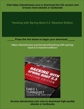Hacking with Spring Boot 2.3: Reactive Edition | PDF