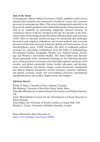 Pan Africa Rising The Cultural Political Economy Of Nigerias ...