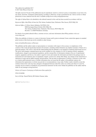 This edition first published 2017
© 2017 John Wiley & Sons Ltd
All rights reserved. No part of this publication may be reproduced, stored in a retrieval system, or transmitted, in any form or by
any means, electronic, mechanical, photocopying, recording or otherwise, except as permitted by law. Advice on how to obtain
permission to reuse material from this title is available at http://www.wiley.com/go/permissions.
The right of Adrian Kitai to be identified as the editorial material in this work has been asserted in accordance with law.
Registered Office John Wiley & Sons Ltd, The Atrium, Southern Gate, Chichester, West Sussex, PO19 8SQ, UK
Editorial Offices 111 River Street, Hoboken, NJ 07030, USA
9600 Garsington Road, Oxford, OX4 2DQ, UK
The Atrium, Southern Gate, Chichester, West Sussex, PO19 8SQ, UK
Boschstr. 12, 69469 Weinheim, Germany
For details of our global editorial offices, customer services, and more information about Wiley products visit us at
www.wiley.com.
Wiley also publishes its books in a variety of electronic formats and by print-on-demand. Some content that appears in standard
print versions of this book may not be available in other formats.
Limit of Liability/Disclaimer of Warranty
The publisher and the authors make no representations or warranties with respect to the accuracy or completeness of the
contents of this work and specifically disclaim all warranties, including without limitation any implied warranties of fitness for a
particular purpose. This work is sold with the understanding that the publisher is not engaged in rendering professional services.
The advice and strategies contained herein may not be suitable for every situation. In view of ongoing research, equipment
modifications, changes in governmental regulations, and the constant flow of information relating to the use of experimental
reagents, equipment, and devices, the reader is urged to review and evaluate the information provided in the package insert or
instructions for each chemical, piece of equipment, reagent, or device for, among other things, any changes in the instructions or
indication of usage and for added warnings and precautions. The fact that an organization or website is referred to in this work
as a citation and/or potential source of further information does not mean that the author or the publisher endorses the
information the organization or website may provide or recommendations it may make. Further, readers should be aware that
websites listed in this work may have changed or disappeared between when this works was written and when it is read. No
warranty may be created or extended by any promotional statements for this work. Neither the publisher nor the author shall be
liable for any damages arising herefrom.
Library of Congress Cataloging-in-Publication Data applied for.
9781119140580
Set in 10/12pt, TimesLTStd by SPi Global, Chennai, India.
10 9 8 7 6 5 4 3 2 1
 