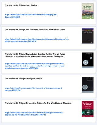 The Internet Of Things Et Data Analytics Handbook Geng Hwaiyu | PDF