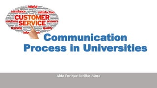 Communication
Process in Universities
Aldo Enrique Barillas Mora
 