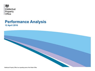 Performance Analysis
12 April 2016
 