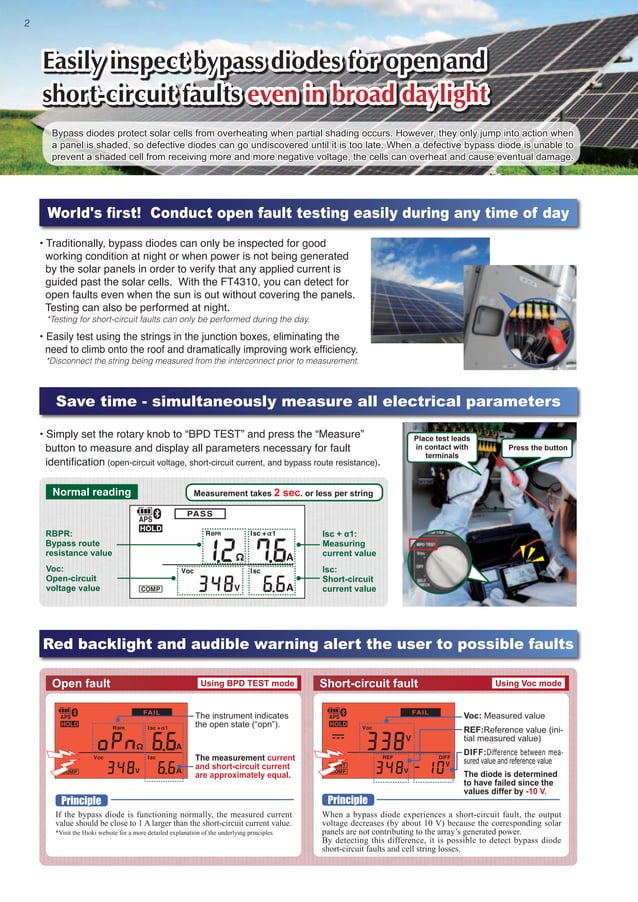 HIOKI BYPASS DIODE TESTER FT4310 PDF