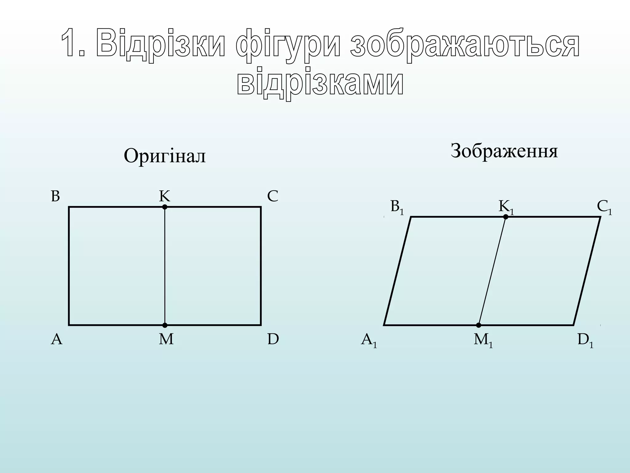 Зображення

Оригінал
B

K

C

A

M

D

B1

A1

K1

M1

C1

D1

 