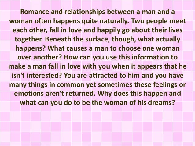 What Makes A Man Fall In Love