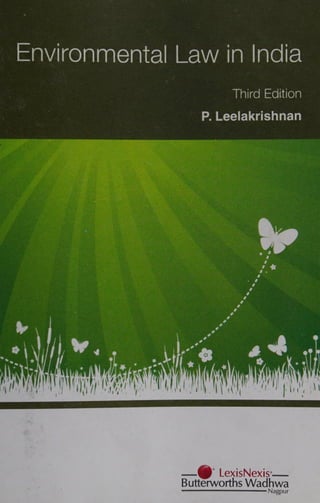 Environmental Law in India 3rd Edition P. Leelakrishnan | PDF