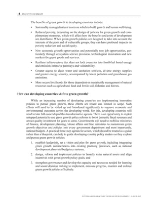 Putting Green Growth At The Heart Of Development Oecd | PDF
