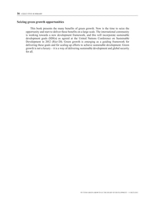 Putting Green Growth At The Heart Of Development Oecd | PDF