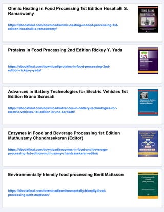 Innovative Food Processing Technologies Advances in Multiphysics ...