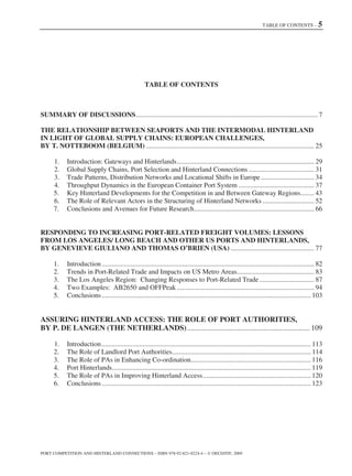 Port Competition And Hinterland Connections Oecd | PDF