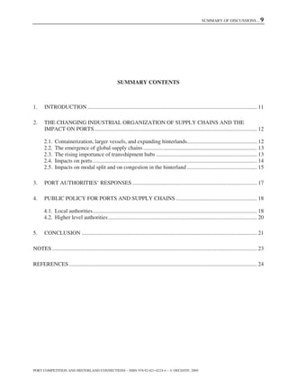 Port Competition And Hinterland Connections Oecd | PDF