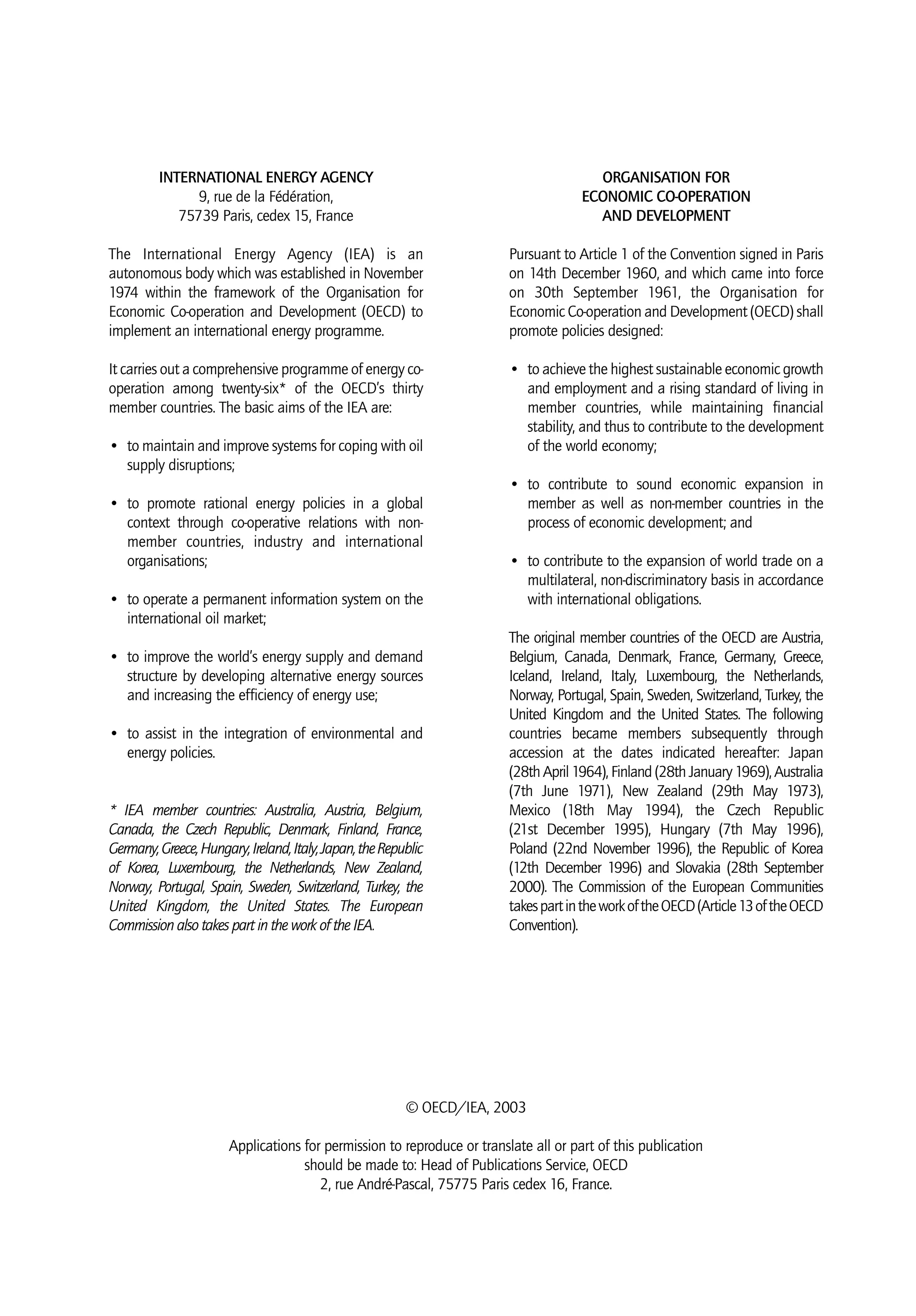 Energy Policies Of Iea Countries Energy Policies Of Iea Countries ...