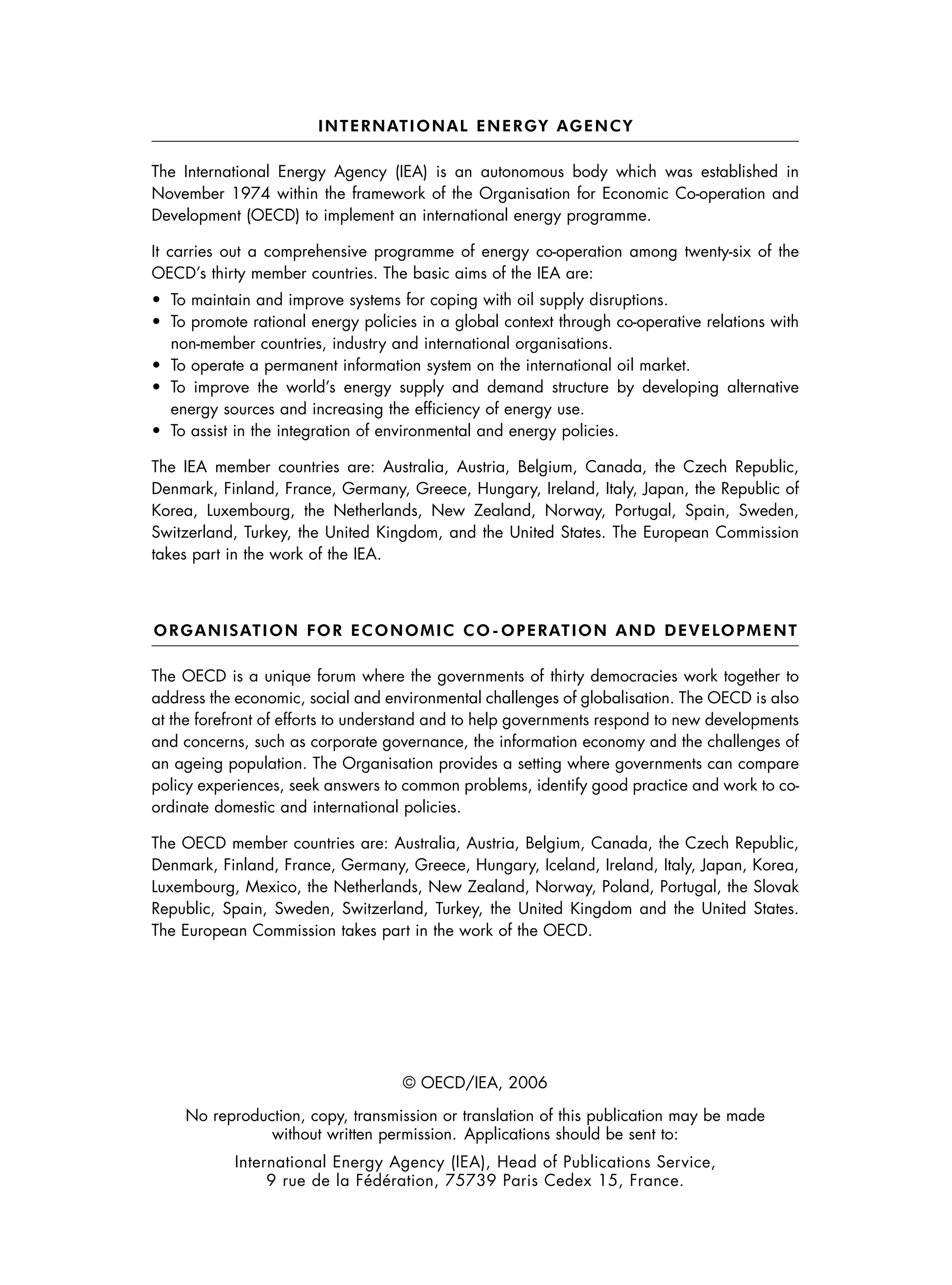 Energy Statistics Of Oecd Countries 20032004 Oecd | PDF