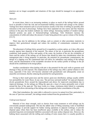 Paricular Pit Environmental Remediation Of Uranium Production Facilities A Joint ...