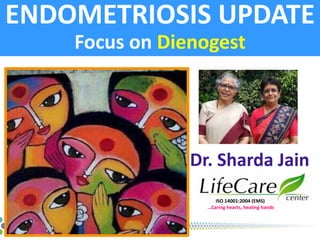 Dr. Sharda Jain
ENDOMETRIOSIS UPDATE
Focus on Dienogest
ISO 14001:2004 (EMS)
…Caring hearts, healing hands
 