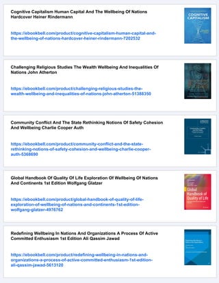 Wellbeing Of Nations The Role Of Human And Social Capital Oecd | PDF