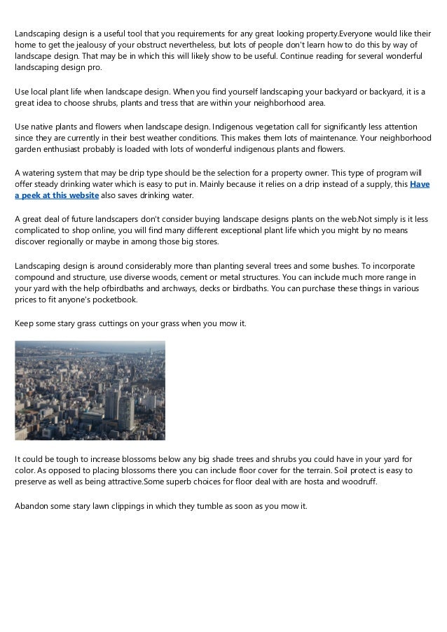 Ideas To Help You Landscape Similar To A Expert