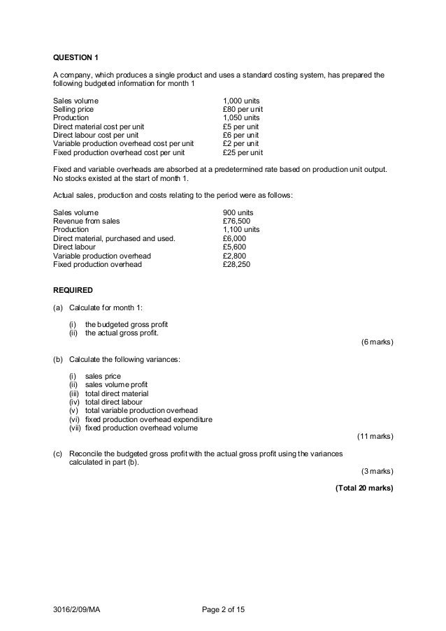 33918586 Cost Accounting Level 3 Series 2 2009