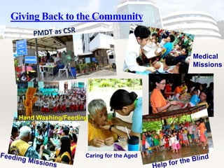 Giving Back to the Community
Medical
Missions
Caring for the Aged
Hand Washing/Feeding
 