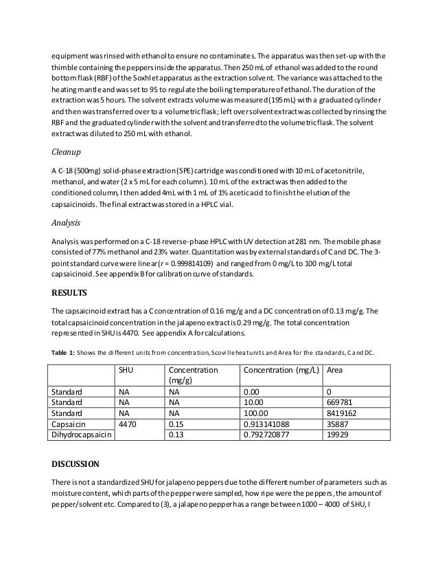Hot pepper report extraction