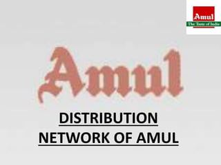 DISTRIBUTION
NETWORK OF AMUL
 