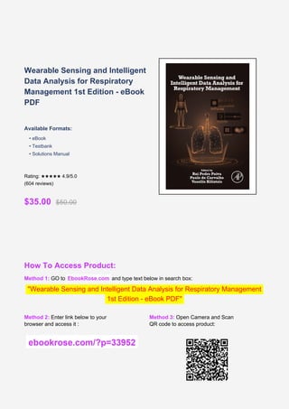 Wearable Sensing and Intelligent Data Analysis for Respiratory ...