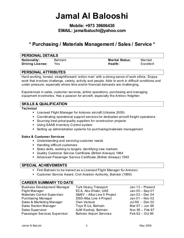 personal attributes for resumes