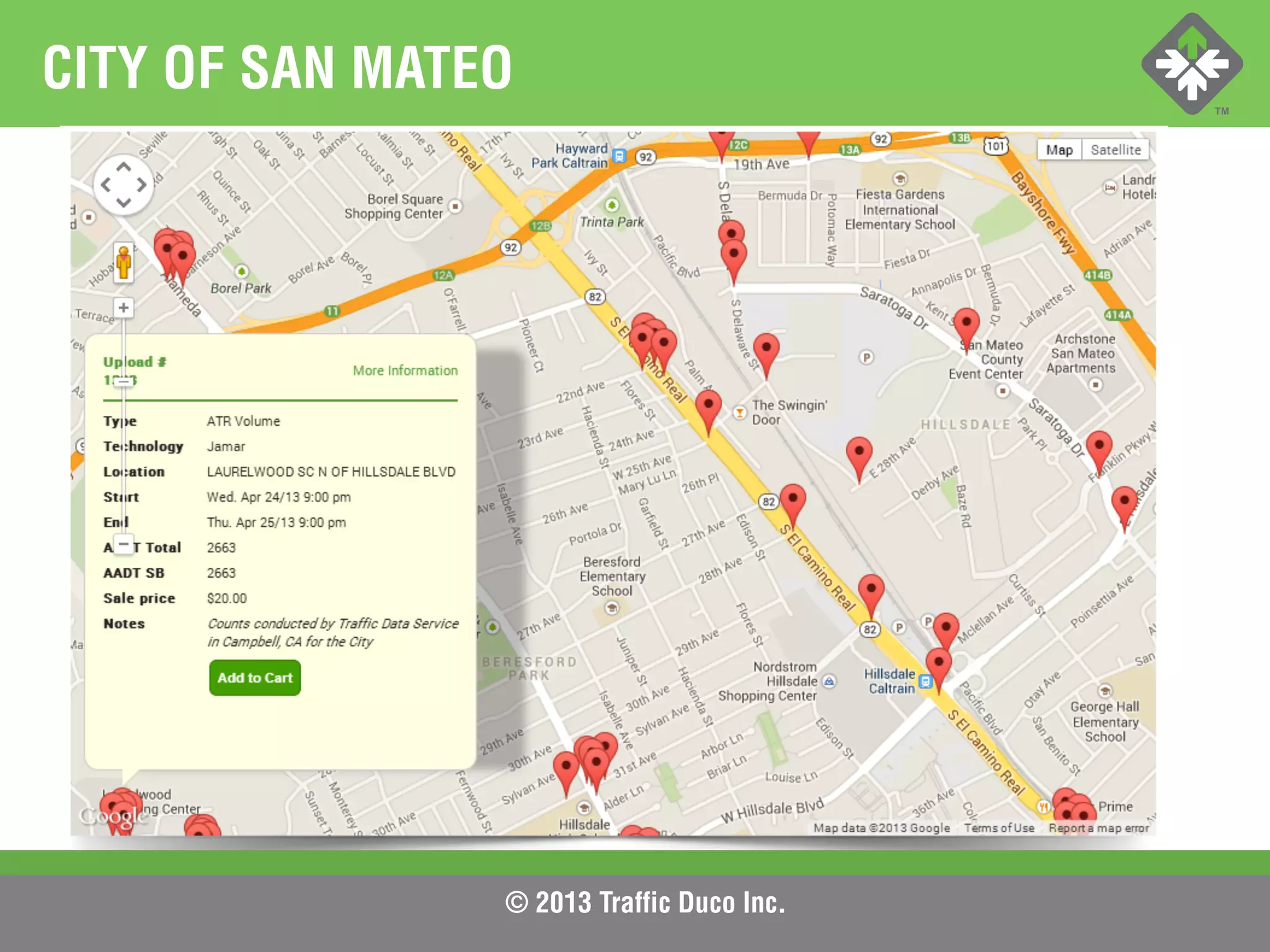 © 2013 Traffic Duco Inc.
CITY OF SAN MATEO
 