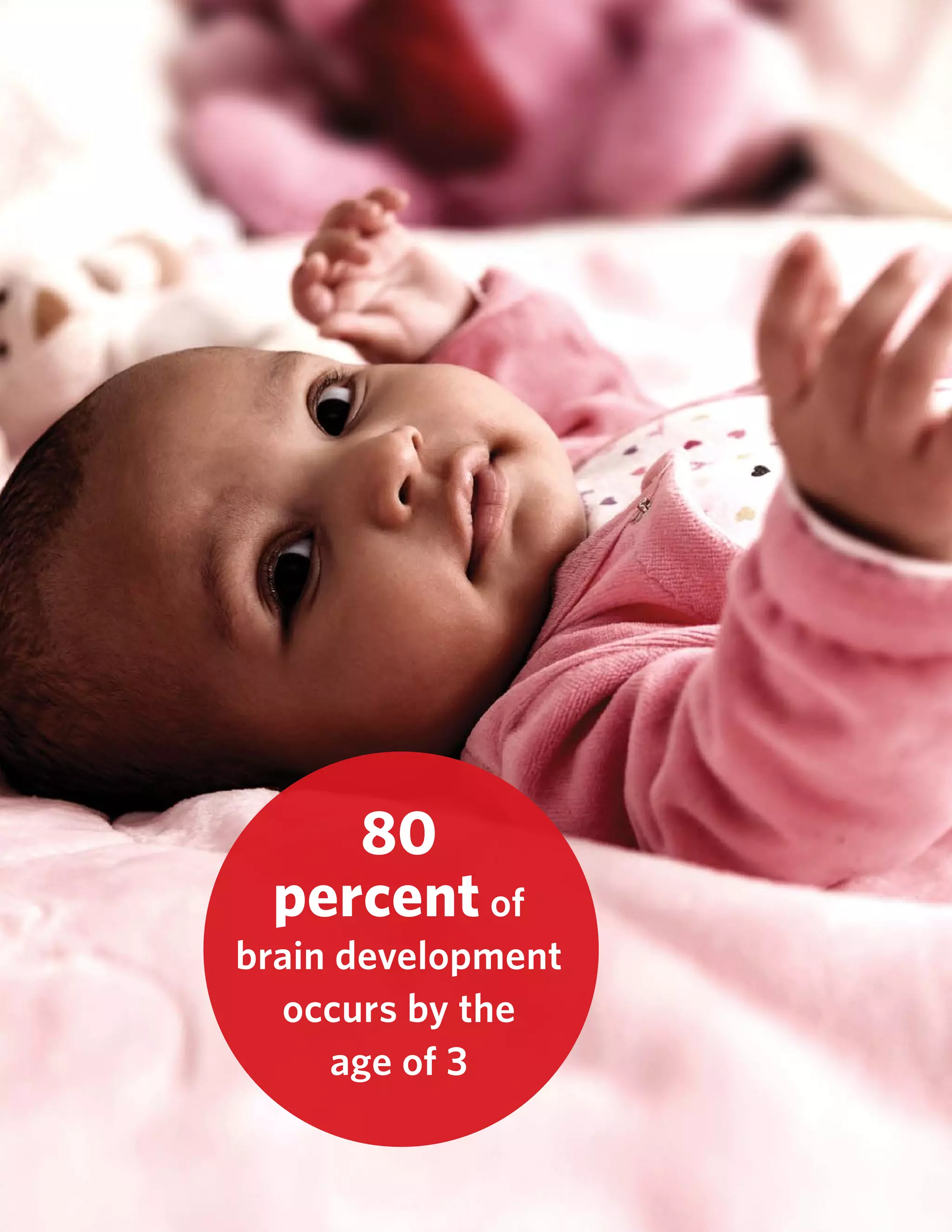 Rebuilding the California Dream: Executive Summary 17www.commonsensekidsaction.org
80
percent of
brain development
occurs by the
age of 3
 