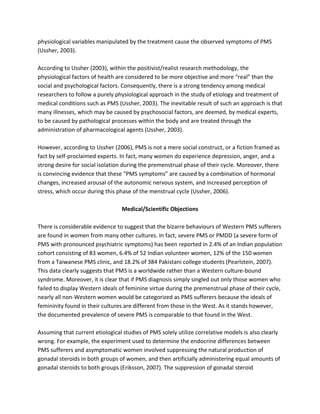 Premenstrual Syndrome (PMS) | PDF
